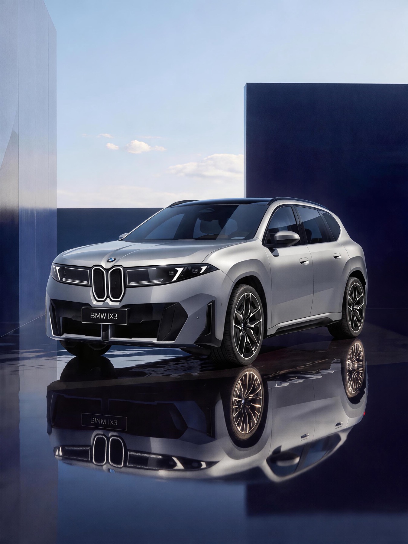 BMW IX3 in architectural light