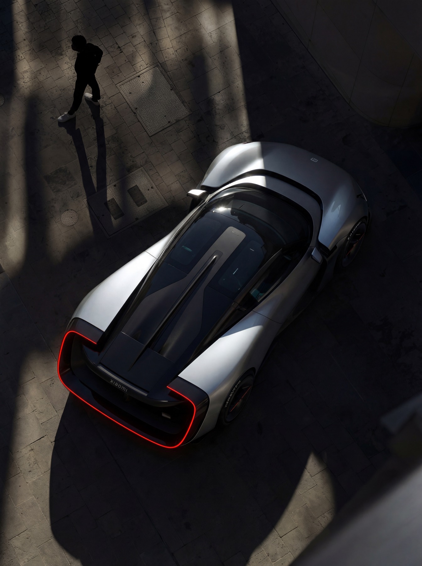 Xiaomi Vision GT concept prototype car from above